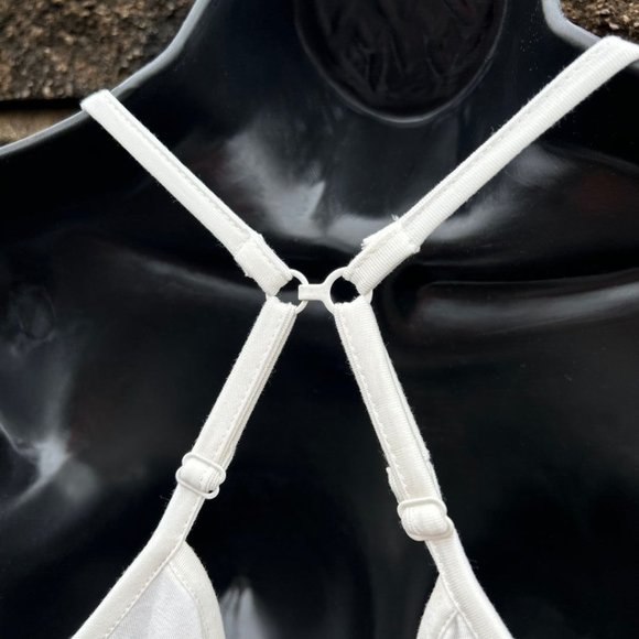 Off White Lace Tank Top Extender with Built in Shelf Bra TANK-EXT-WHITE - Picture 8 of 12